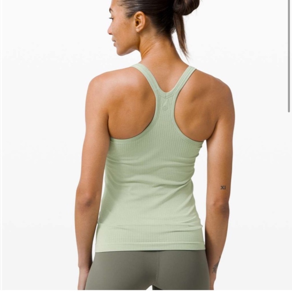 Lululemon Ebb to Street Green Fern size 6 - Lululemon Tank top lime green - Picture 8 of 10